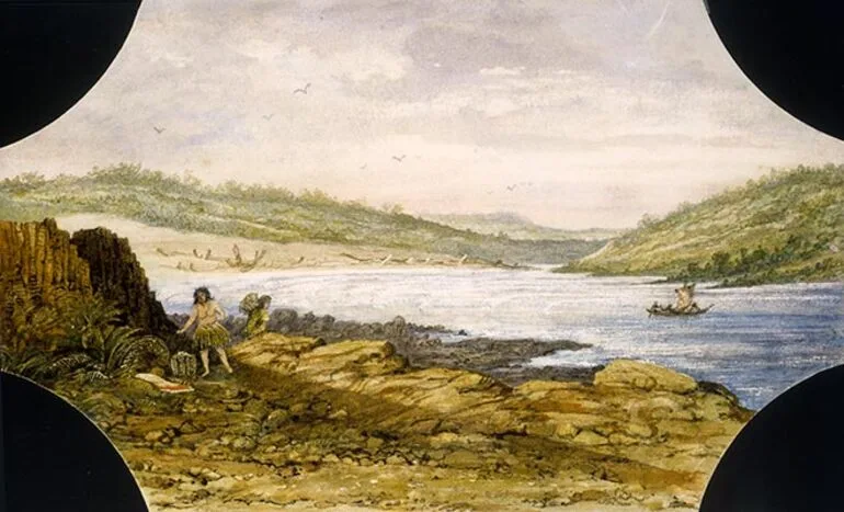 Image: Māori at Porirua Harbour, around 1842