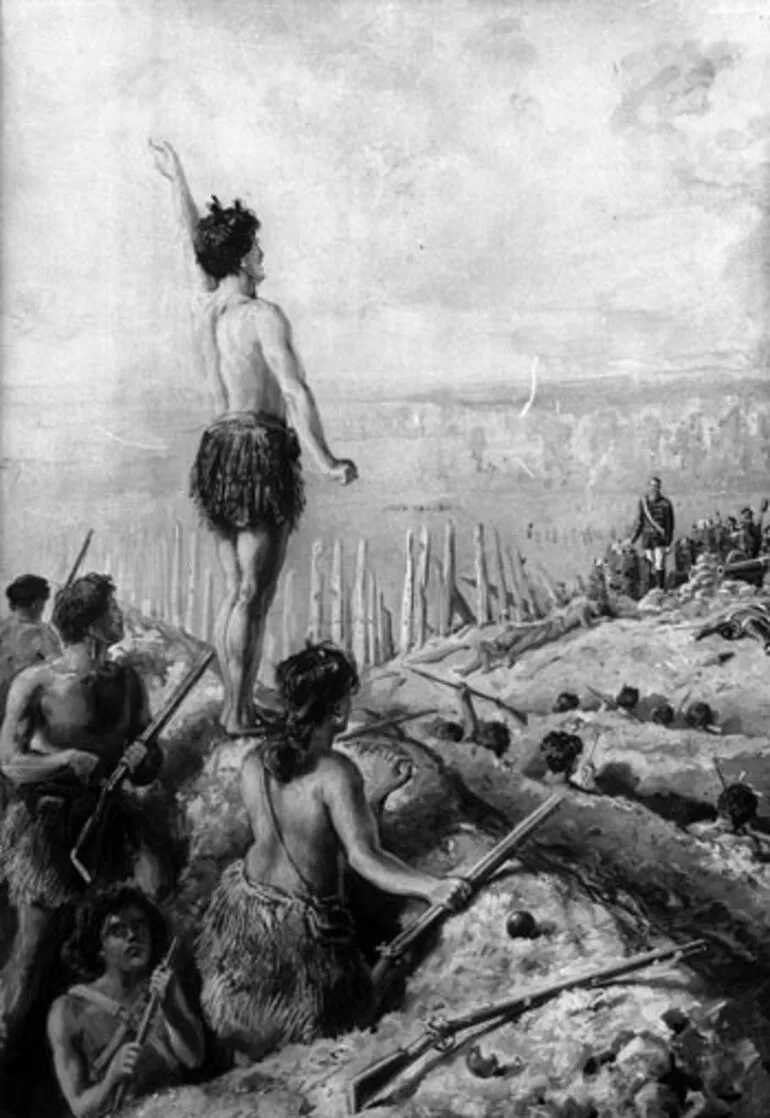 Image: Rewi Maniapoto defies the British at Ōrākau