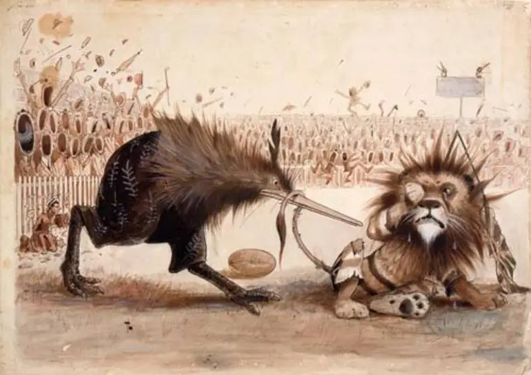 Image: The kiwi and the lion