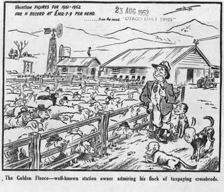 Image: Cartoon of Sid Holland, 1952