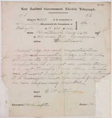 Image: Early telegrams