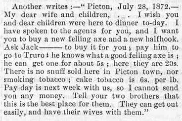 Letters from happy English immigrants Image: Letters from happy English immigrants