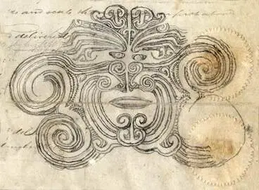 Te Rauparaha’s moko Image: Te Rauparaha’s moko