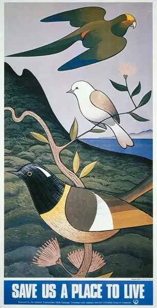 Image: Artwork of ngā manu (birds) of Aotearoa New Zealand