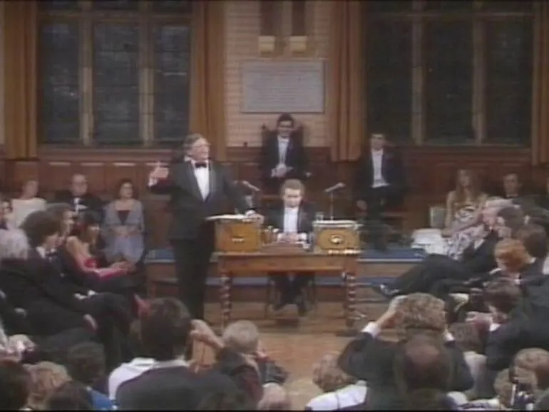 Image: David Lange at the Oxford Union