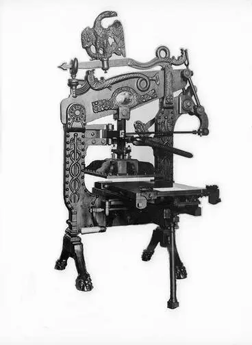 Image: William Colenso's printing press