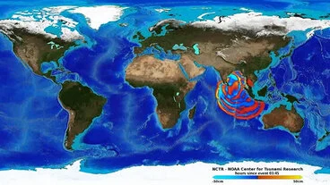 Image: Tsunami spread, 2004