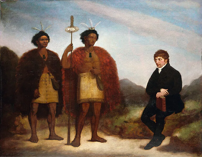 Image: Waikato (left), Hongi Hika (centre) and Thomas Kendall (right)