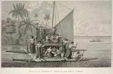 Double-hulled canoe, Tonga, 1790s Image: Double-hulled canoe, Tonga, 1790s