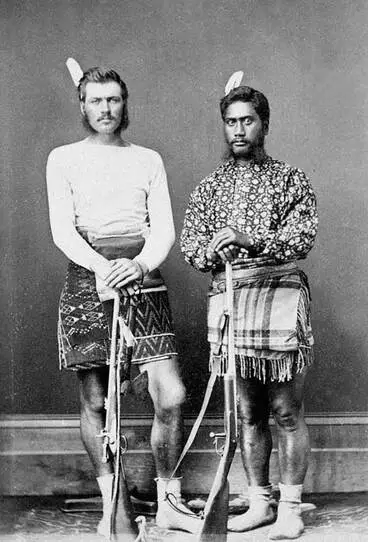 Image: Thomas Adamson (left) and Hori Mutumutu, about 1870s