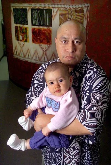 Image: Mua Strickson-Pua and his granddaughter