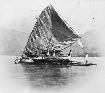 Image: A Fijian ndrua in full sail