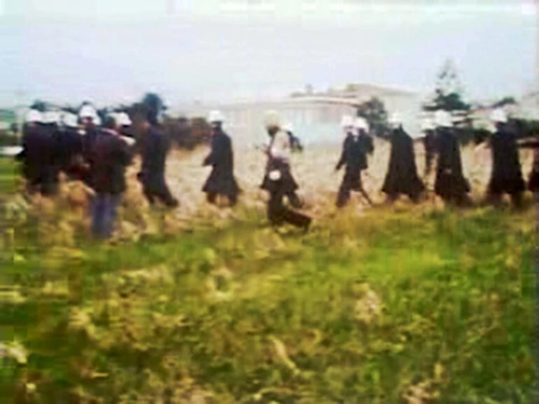 Image: Television film of Bastion Point eviction