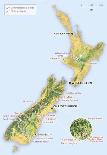 Image: New Zealand ski areas