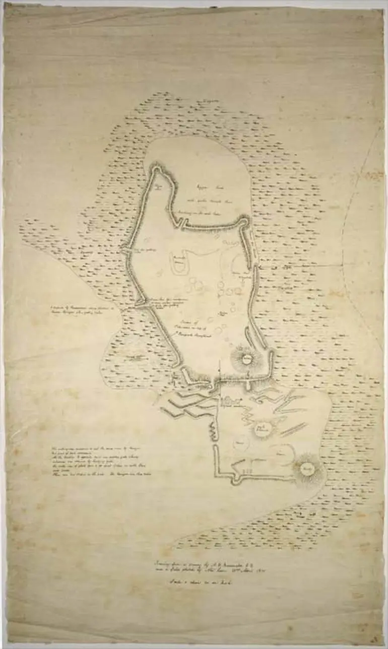 Image: Plan of Kaiapoi pā