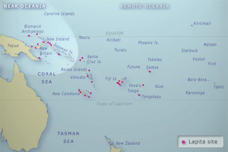 Image: Sites of Lapita pottery