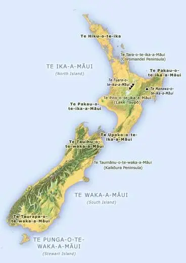 Māui names the land Image: Māui names the land