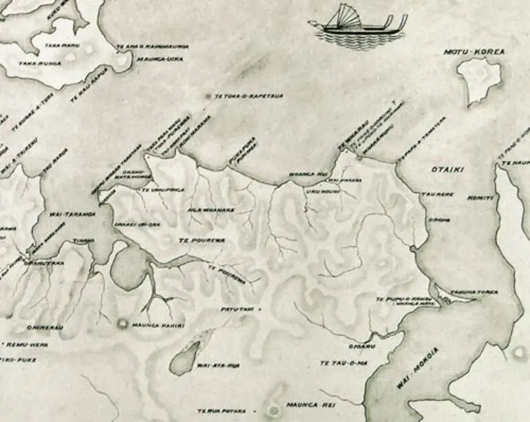 Image: Māori Auckland map, detail