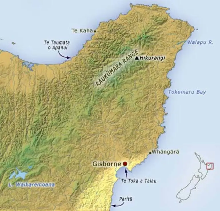 Image: Horouta and Tākitimu canoe territories