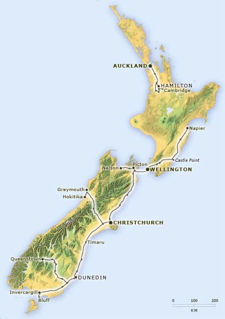 Image: New Zealand’s telegraph network, 1868