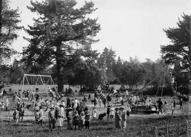 Image: Children playing in Masterton Park