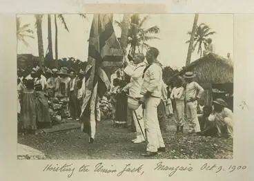 Image: Hoisting the Union Jack, 1900
