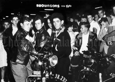 Image: Milk-bar cowboys, Auckland, 1950s
