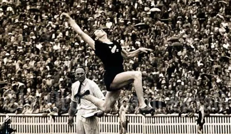 Image: Yvette Williams at the Empire Games, 1950