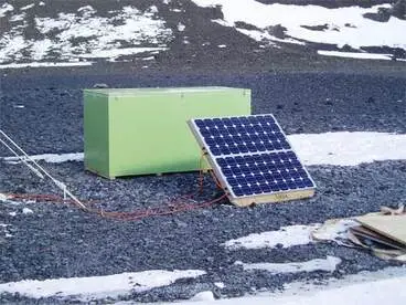 Image: Solar-power panel, Antarctica