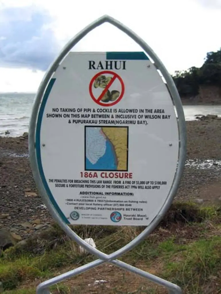 Image: Rāhui sign, Hauraki