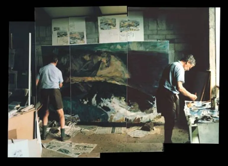 Image: Toss Woollaston in his studio, 1991