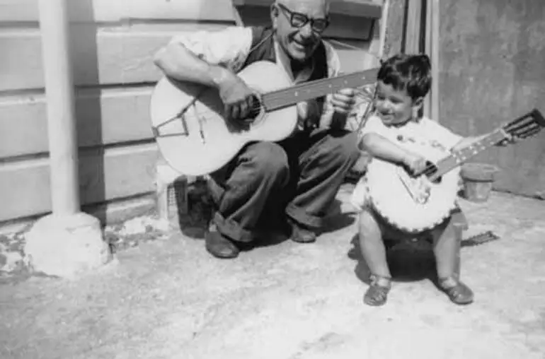 Image: Making music, Tasman Street, Wellington, 1964