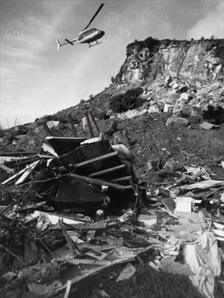 Image: Landslide damage, Whitecliffs
