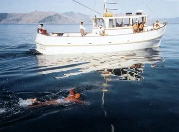 Retracing Hinepoupou’s swim Image: Retracing Hinepoupou’s swim