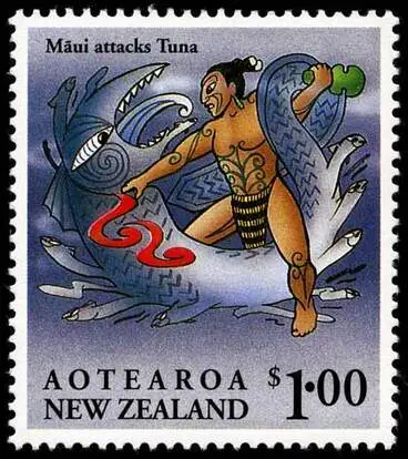 Image: Māui fighting Tuna