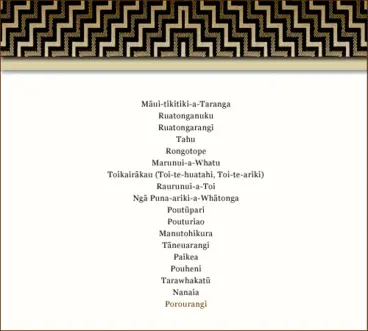 Image: Genealogy of Māui and Porourangi