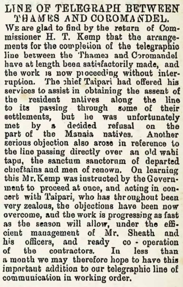 Image: Old Wires Track: report on telegraph line progress