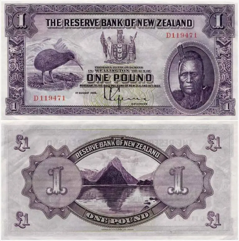 Image: First series of banknotes: £1