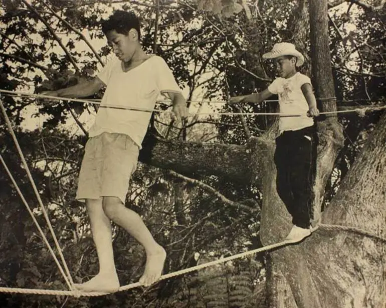 Image: Port Waikato school camp, around 1960