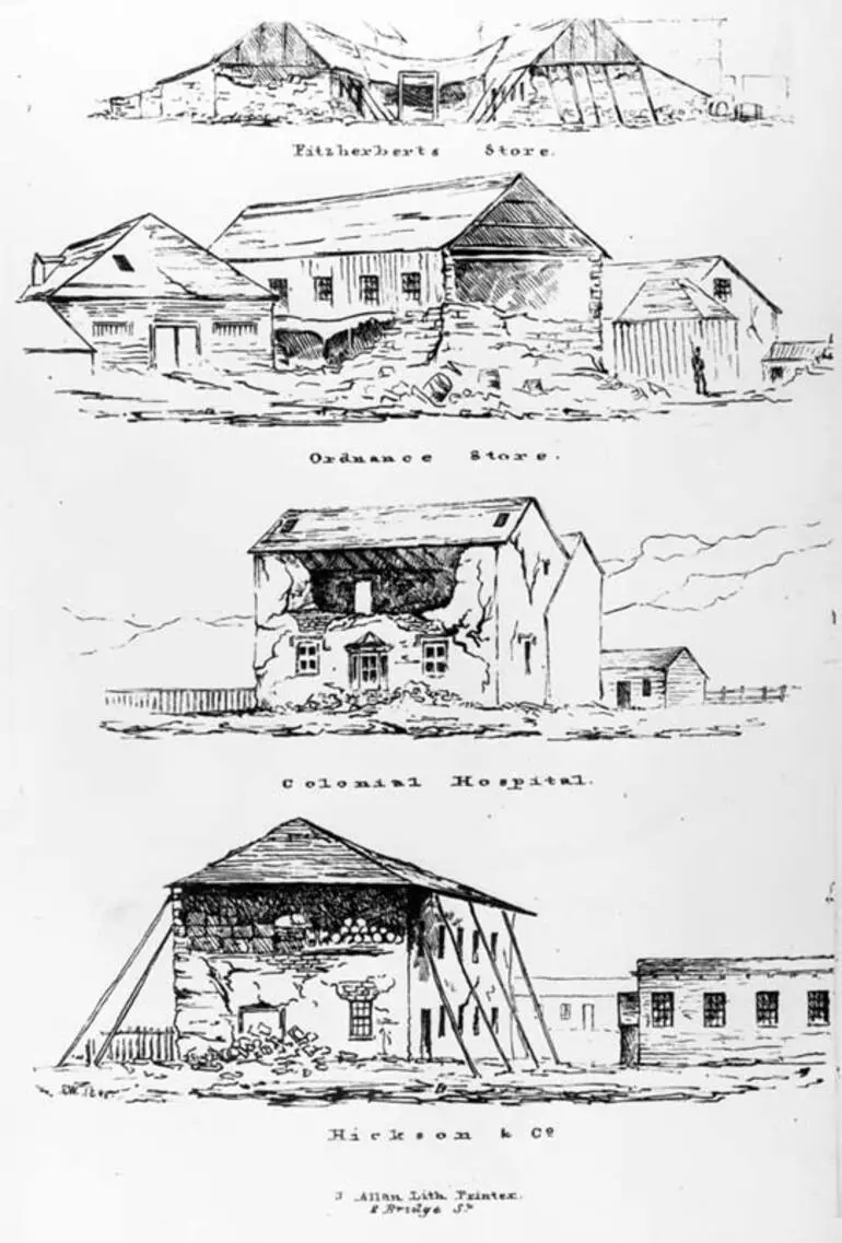 Image: Earthquake damage, Wellington, 1848