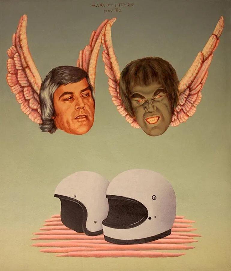 Image: Mary McIntyre, 'Hamish Keith compared to Hulk'