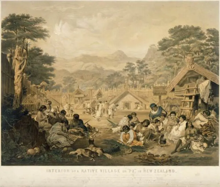 Image: Pūtiki pā, about 1850