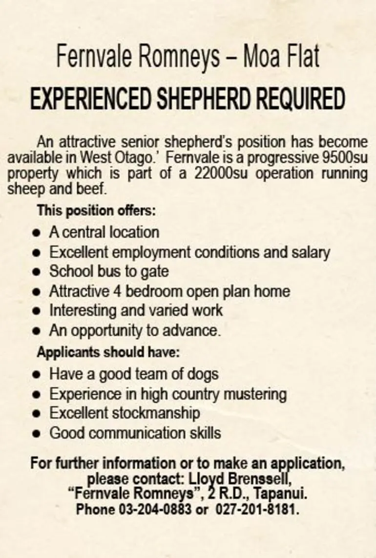 Image: Job advertisement