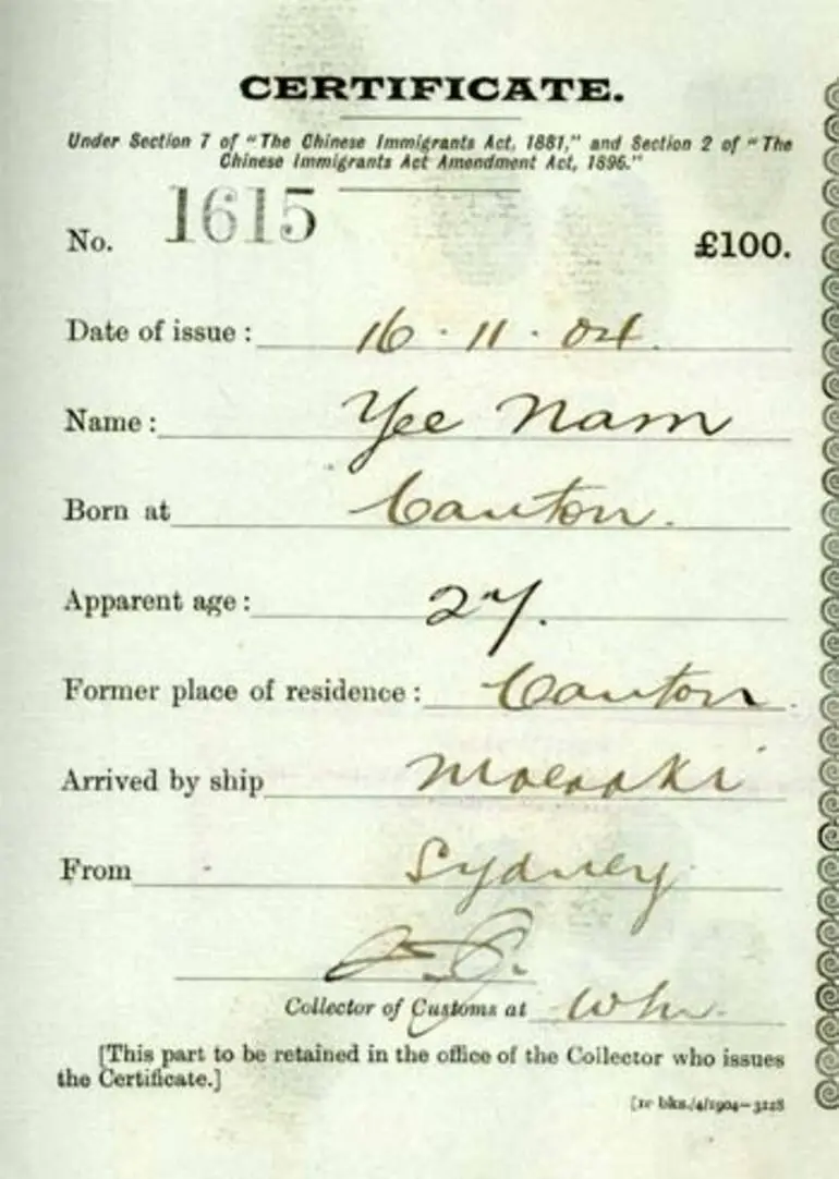 Image: Poll tax certificate stub