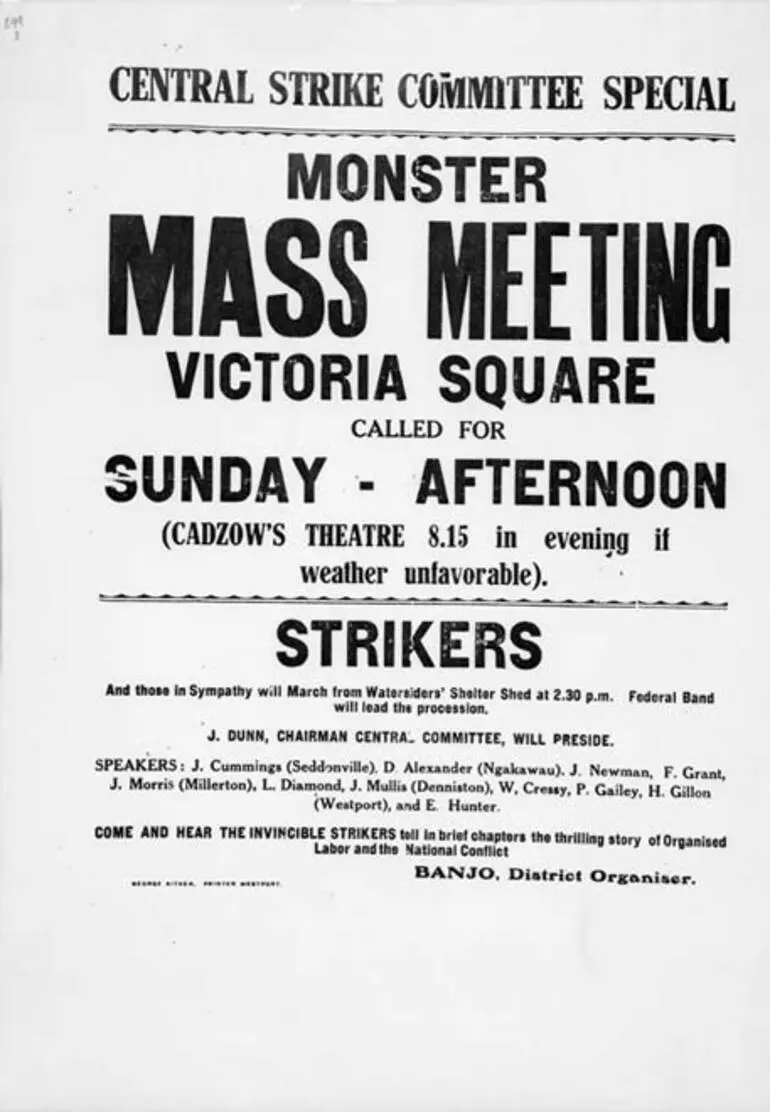 Image: Monster mass meeting poster