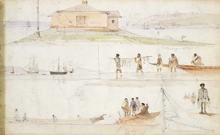 Image: Fishing scenes at Onehunga