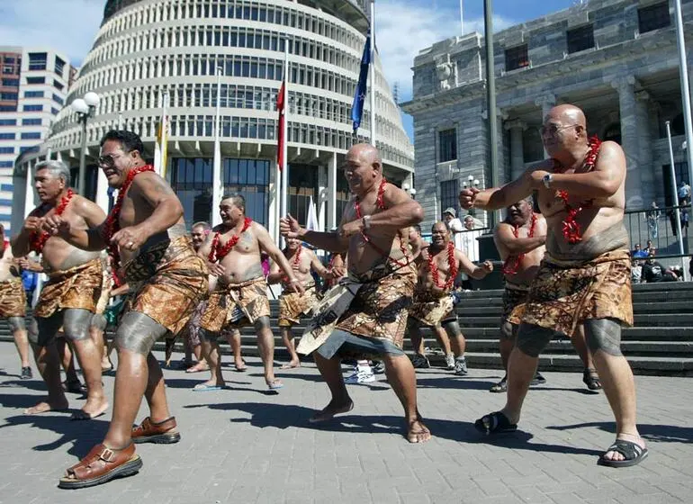 Image: Protesters outside Parliament