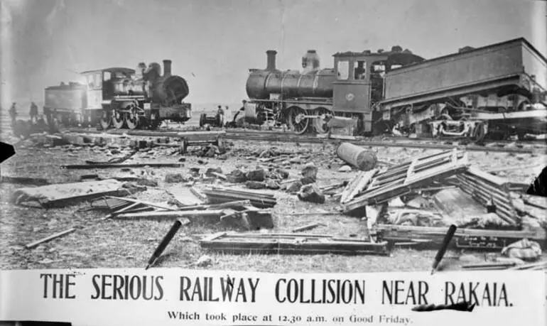 Image: Rakaia rail accident, 1907