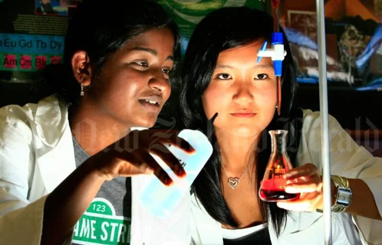 Image: Testing for vitamin C content