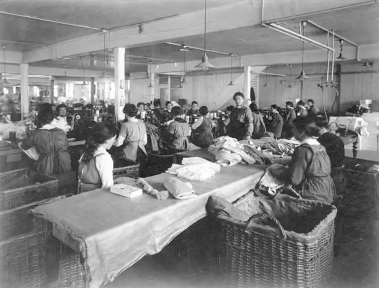 Image: Clothing company workroom